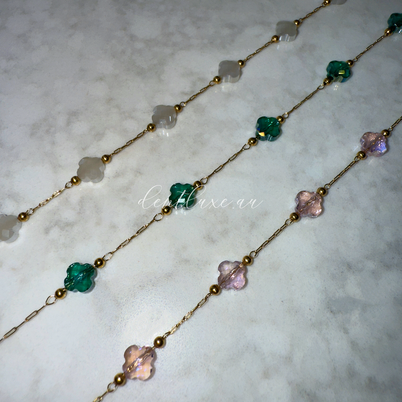 Crystal Clover Chain