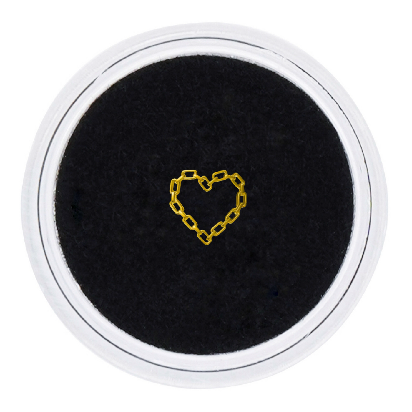 18k Gold Tooth Gem HOLLOW HEART