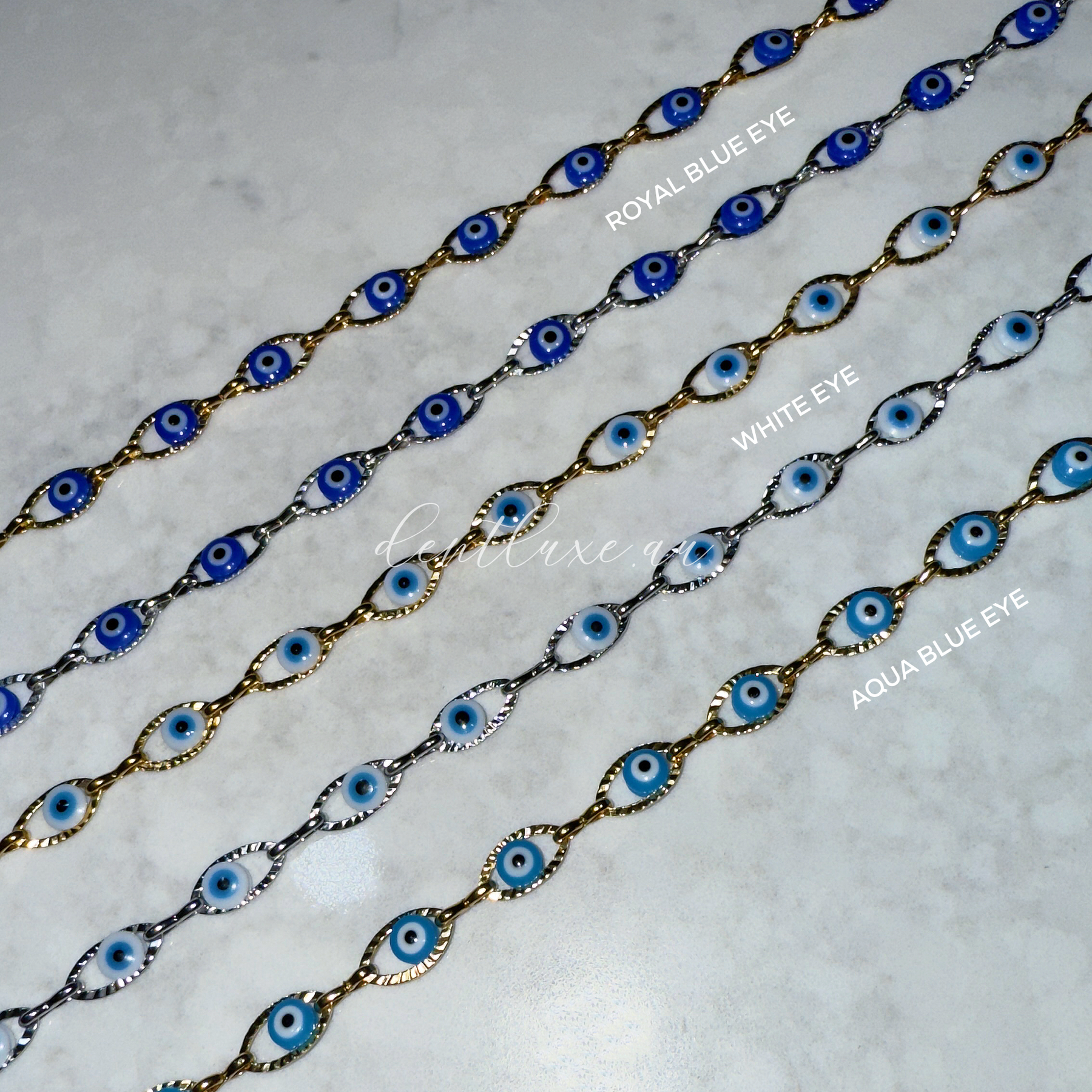 Permanent Jewellery - Evil Eye Chain - DENTLUXE – Dentluxe
