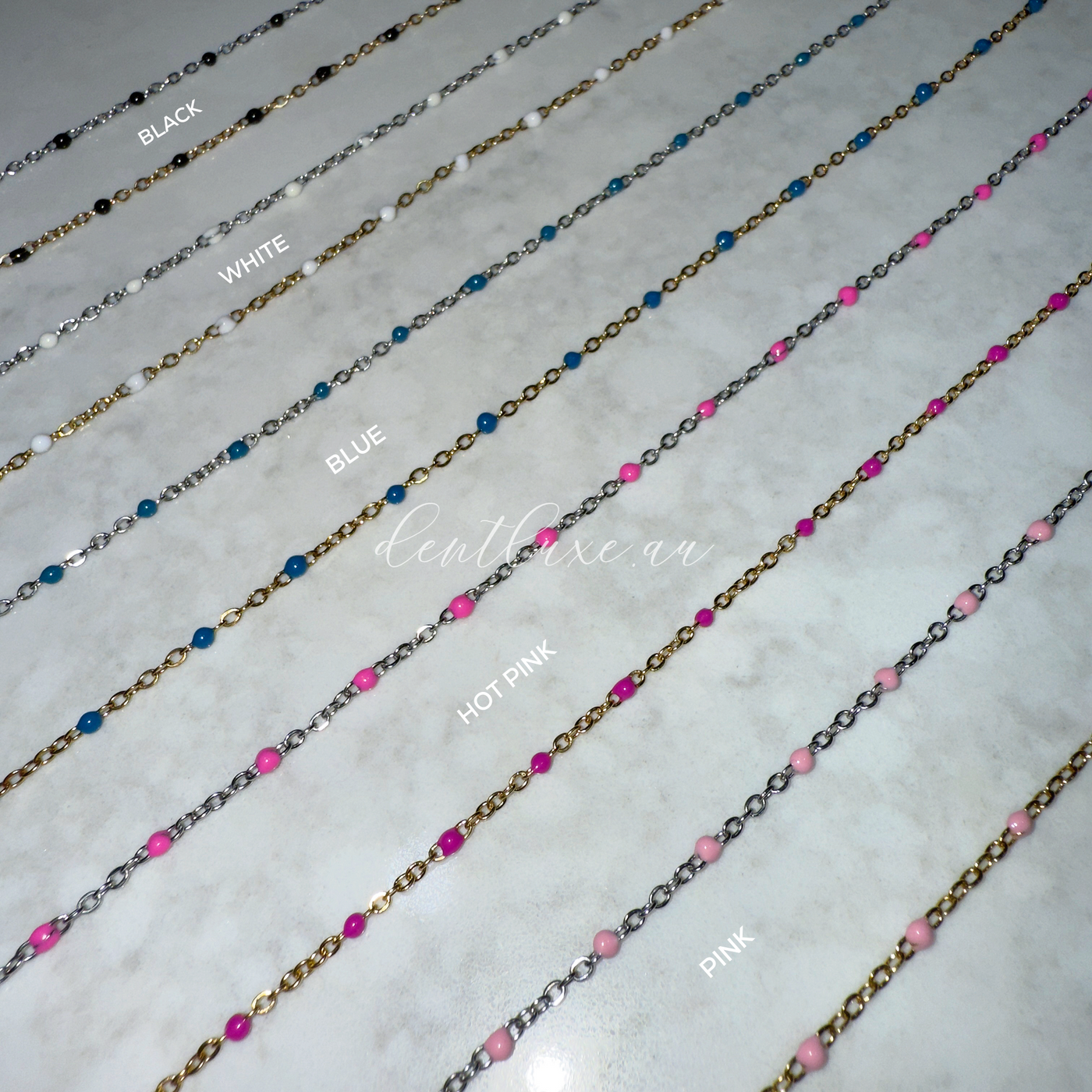 Enamel ball chain permanent jewellery jewelry supplies wholesale 