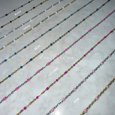 Enamel ball chain permanent jewellery jewelry supplies wholesale 