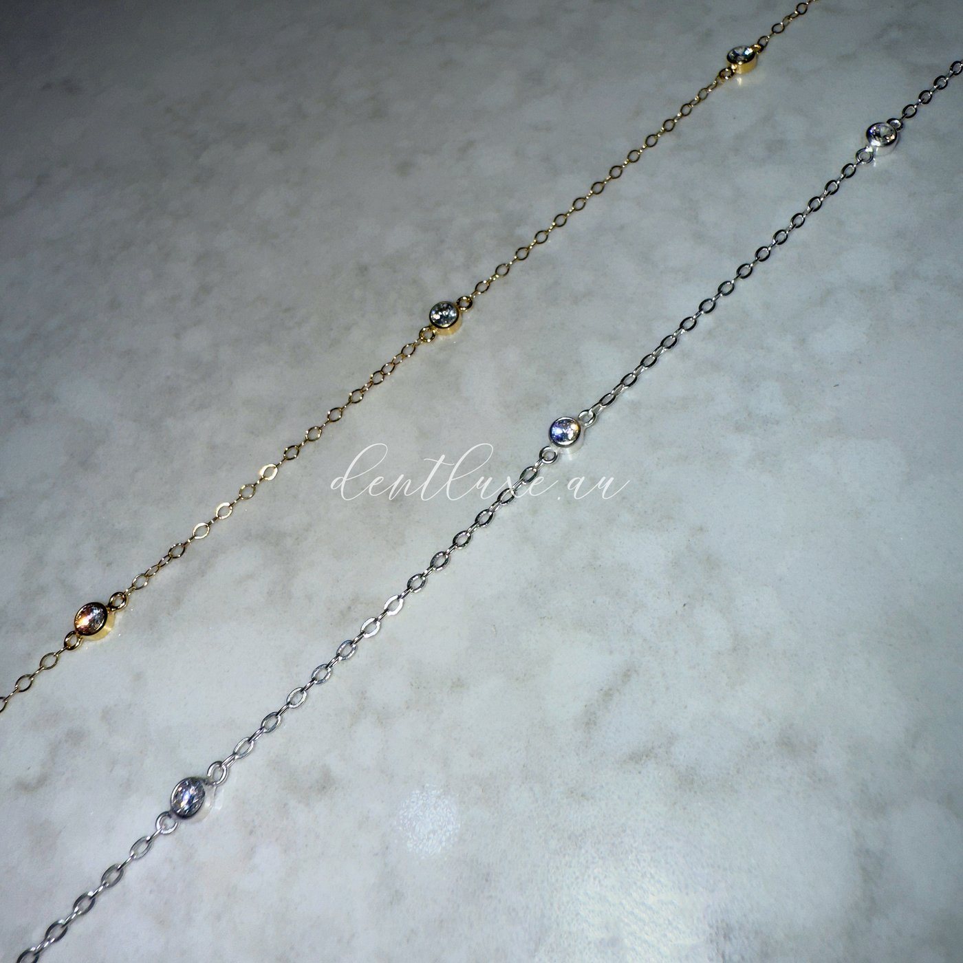 Bezel Zircon Chain