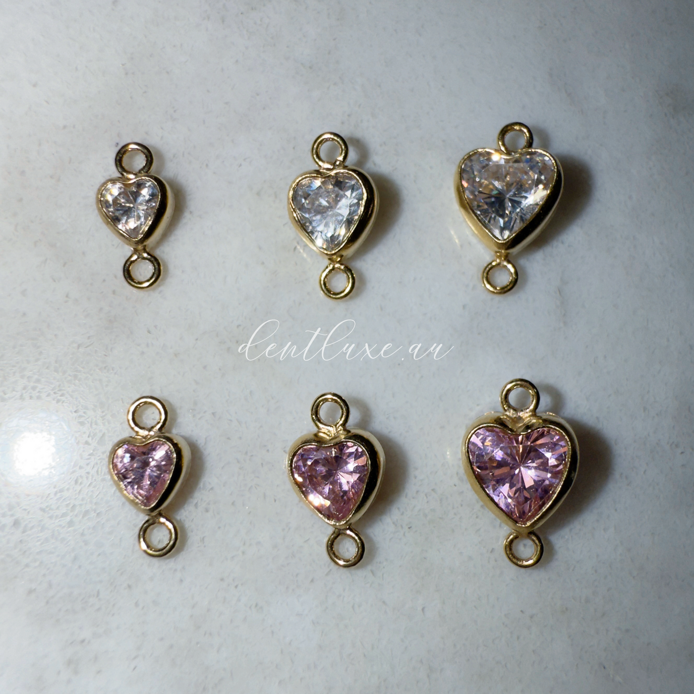 Heart CZ Bezel Charm