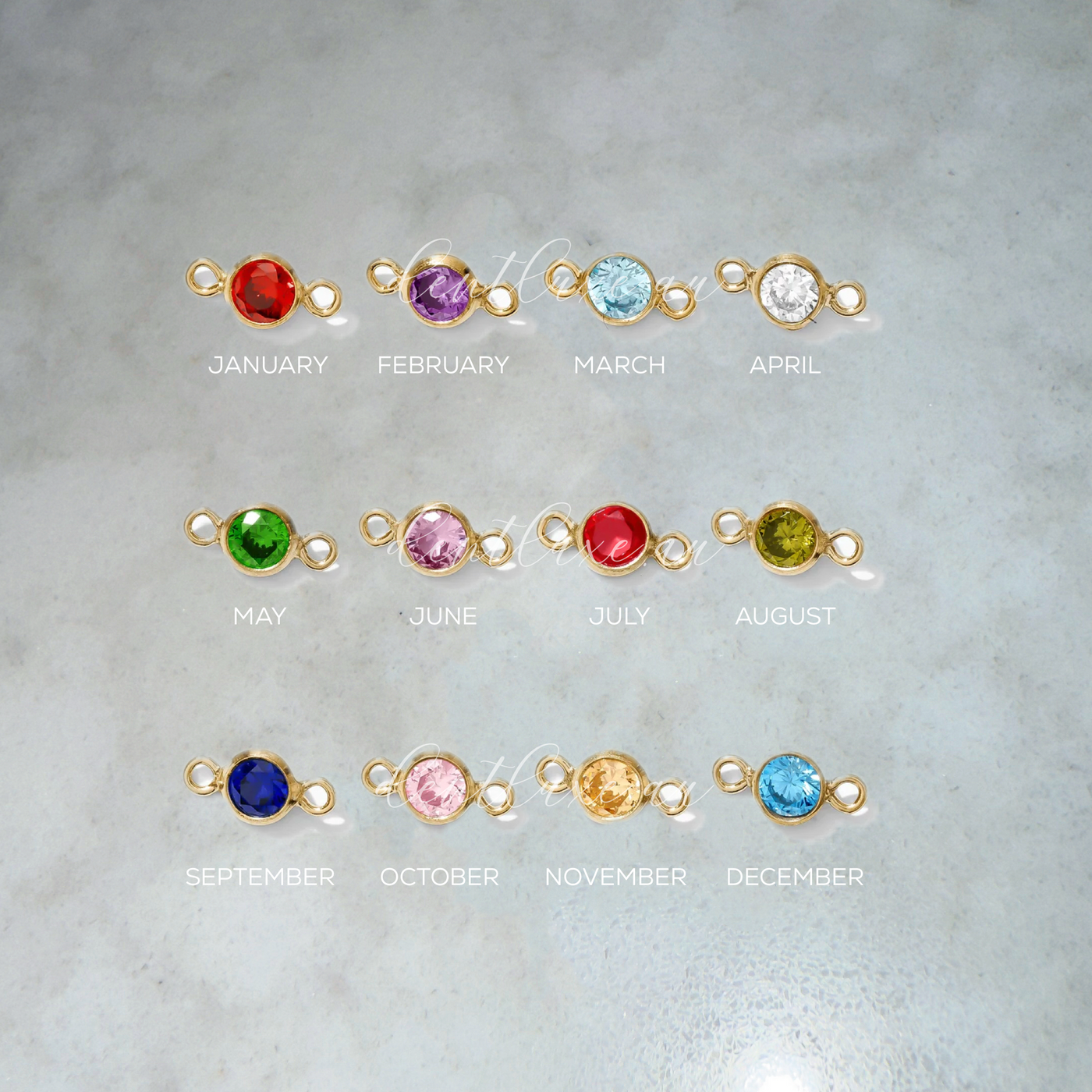 Birthstone Bezel Charm PERMANENT JEWELLERY JEWELRY SUPPLIES WHOLESALE 