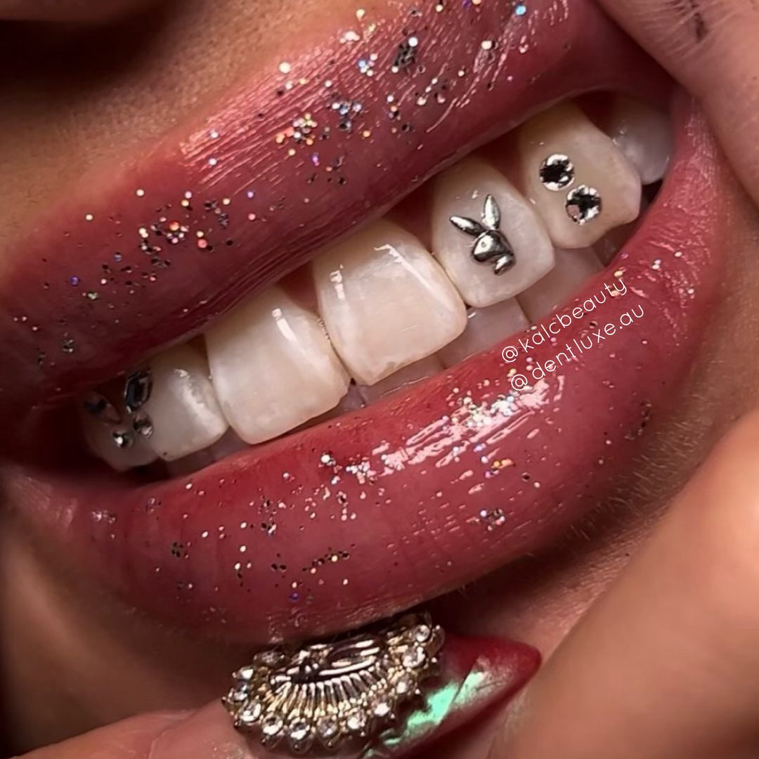 18k Gold Tooth Gems PLAYBOY LOGO Playboy Tooth Gems Dentluxe