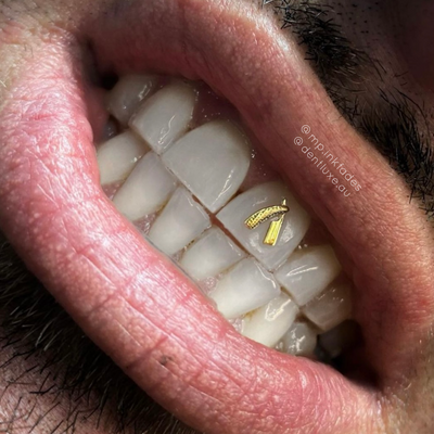 18k Gold Tooth Gem CUT-THROAT RAZOR