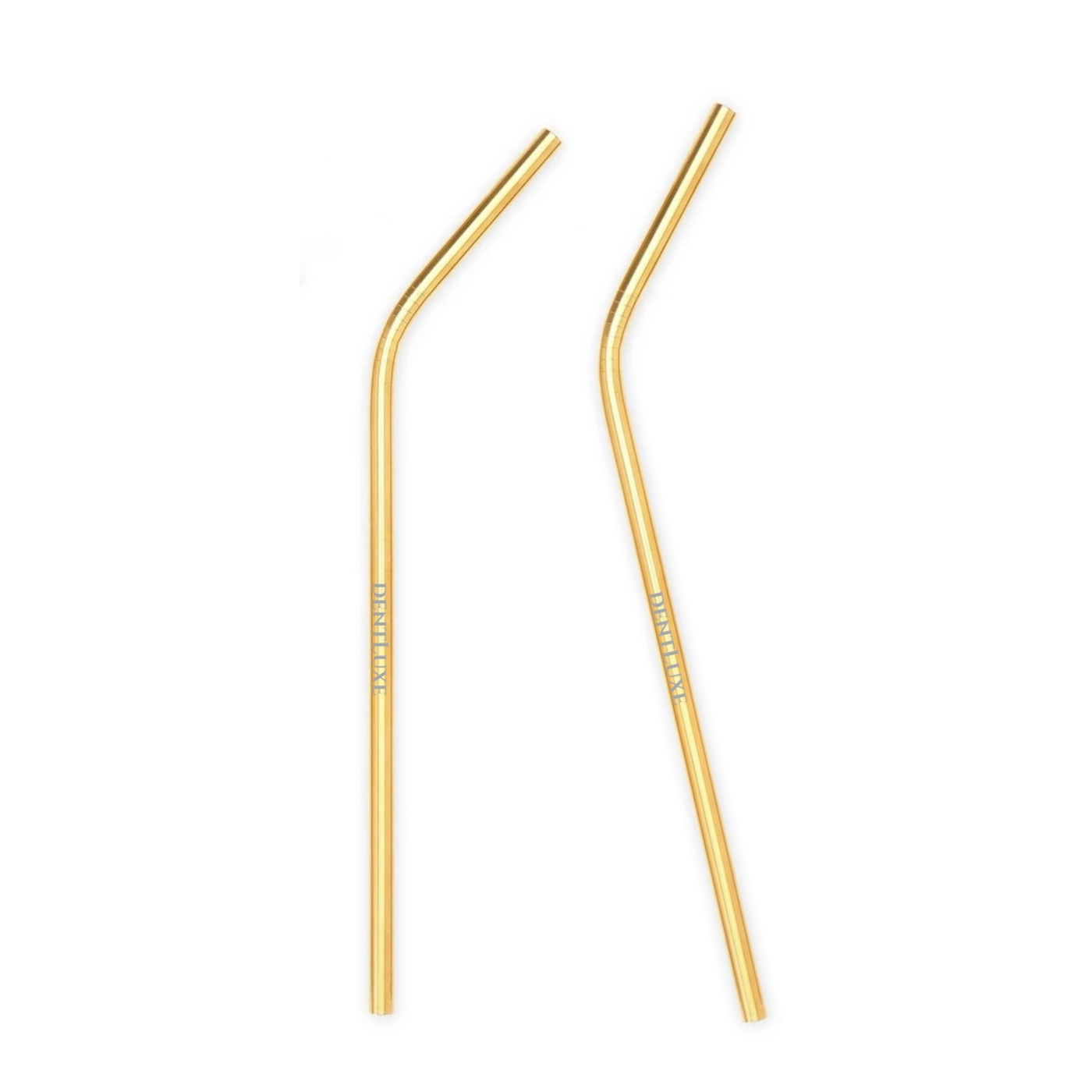 Gold Stainless Steel Straw - Metal Reusable Straws - Dentluxe 