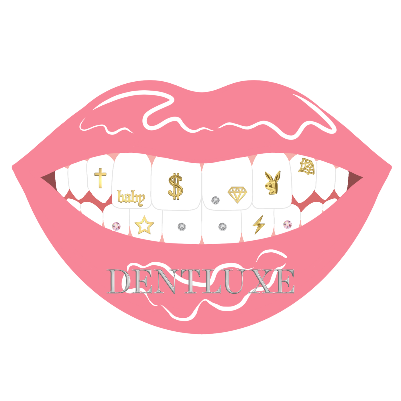 Tooth Gem Design Mouth Cards